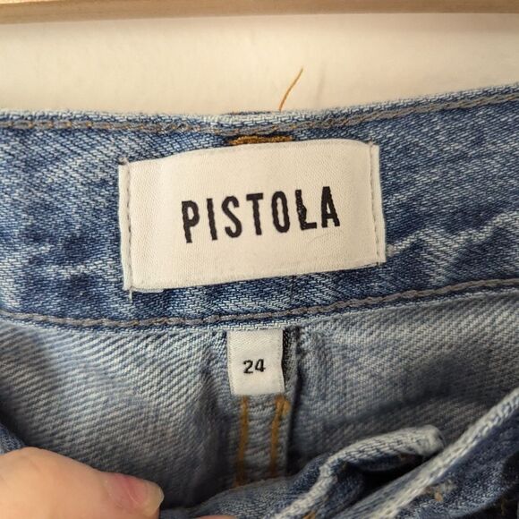 Pistola light wash April Showers Cassie super high rise straight leg jeans - Picture 3 of 8